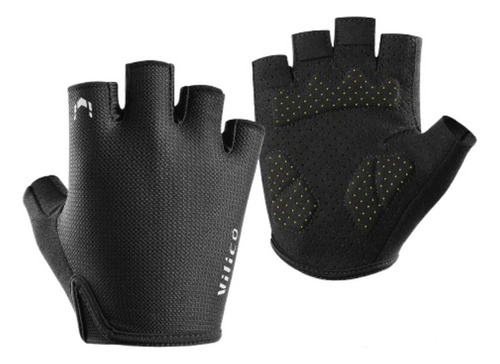 1 Par De Guantes Para Levantamiento De Pesas Con Medio Dedo