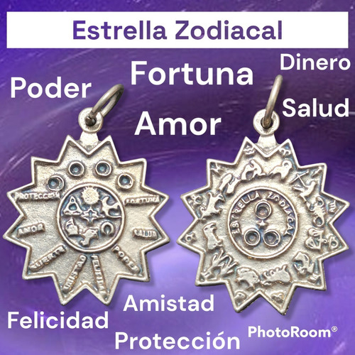 Amuleto Talismán Estrella Zodiacal Protección Amor Dinero 