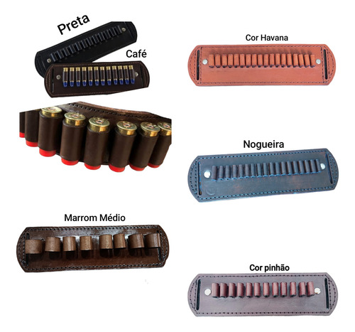 Kit Porta Munição Para Cinto 1 Cal. 22 E 1 Cal. 32 1 Cal. 22 E 1 Cal. 32