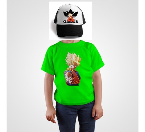 Gorro / Jockey De Goku Mas Polera- Dragón Ball Z / Niño