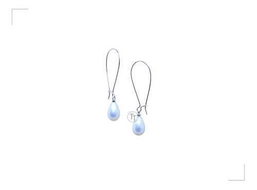 Aretes Madre Perla Plata Esterlina 925 French Drop Large