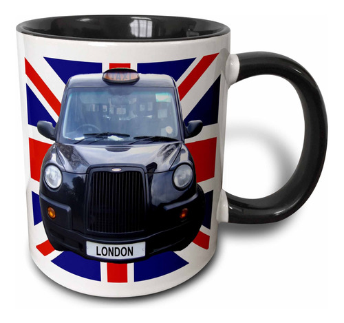 3drose London Black Taxi Cab On British Fl B013ktsrma_160424