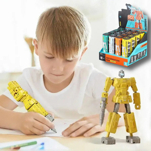 Pack 4 Lapiceros Robot Transformer En Colores (inc/envio)