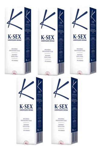 Kit 5 Lubrificante K-sex Natural Gel 50g Cada Uniao Quimica