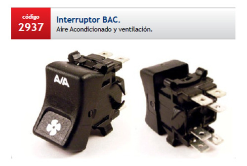 Llave Tecla Aire Acondicionado Y Ventilacion