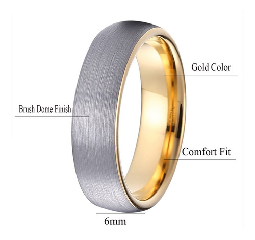Par Anillos De Tungsteno Zirconia Pareja Matrimonio Regalo