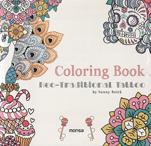 Libro Coloring Book Neo Traditional Tattoo - Buick Sunny (pa