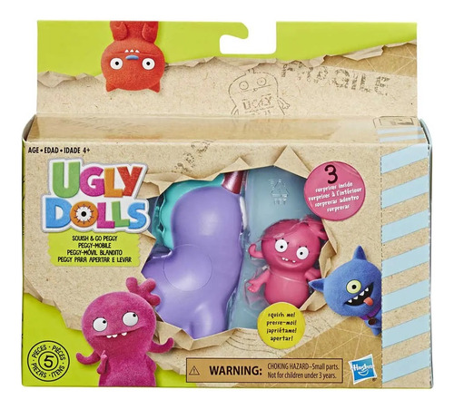 Brinquedo Ugly Dolls Figura E Veiculo Peggy Hasbro E4519