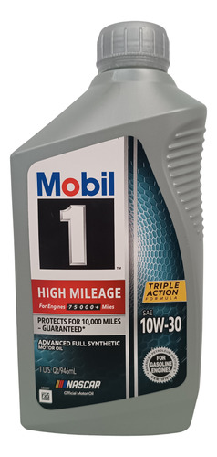 Aceite Sintético 10w30 Mobil 1 High Mileage 946 Ml 1 Qt