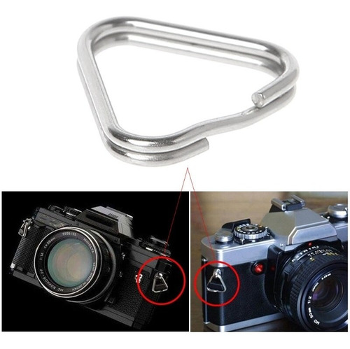 Imagem 7 de 8 de 2 Pares Argola Triangular C/ Guarnição P Alça Camera Dslr