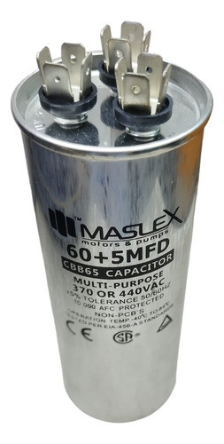 Capacitor De Marcha 60+5 Mdf 440v