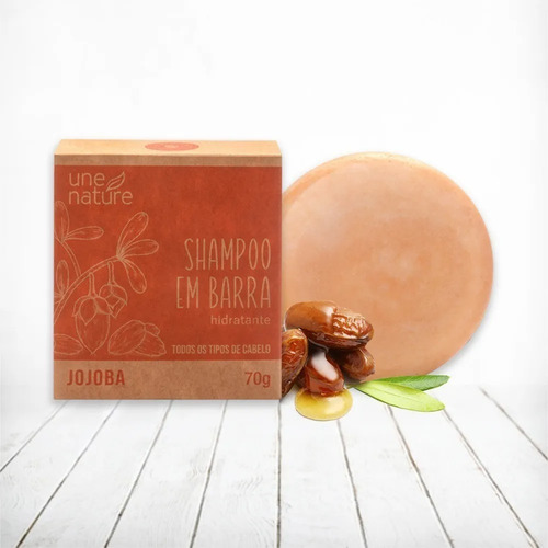 Shampoo Barra Sólido Jojoba Une Nature Arte Dos Aromas 70g