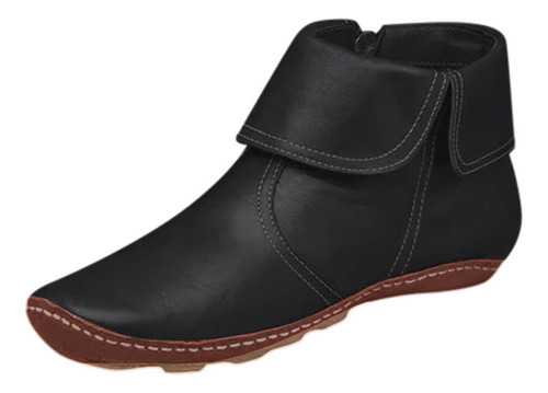 Zapatos Casuales Planos Antideslizantes De Cuero Con Cremall