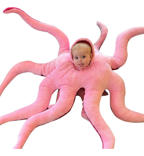 Pulpo Gigante Bebé Disfrazado Muñeca De Peluche Almohada Z