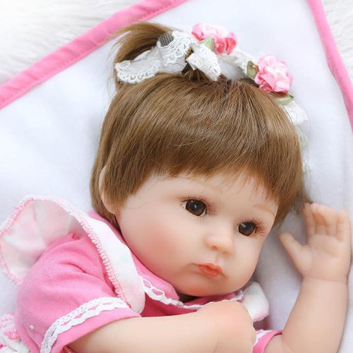Imagen 9 de 10 de 42 Cm Realista De Silicona Muñeca Bebé Recién Nacido
