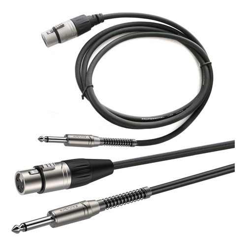 Cable Para Micrófono Canon Plug Xlr 6 Metros Reforzado Metal