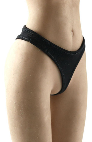6 Lencería Breve Para Mujer A Escala 1:6 Cosida Negro
