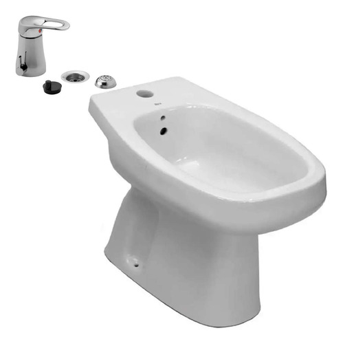 Combo Bidet Con Griferia Monaco Roca Fv Monocomando