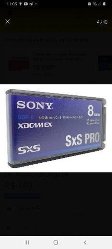 Cartão De Memória Sony Sbp-8 Gb Sxs Pro(pra Vender Rápido)