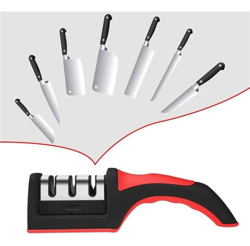 Imagen 1 de 8 de Afilador De Cuchillos De Cocina, Practico Perfecto Portatil