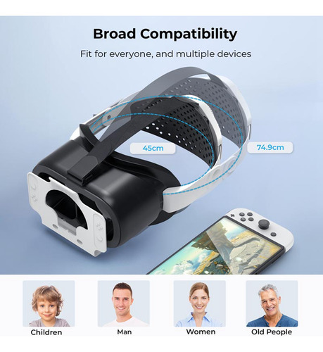 Auriculares Vr, Gafas De Realidad 3d, Diadema Ajustable 3d