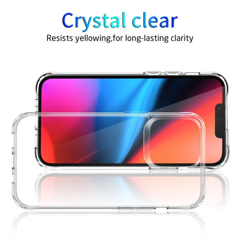 Imagen 3 de 7 de Carcasa Para iPhone 13 Pro Clear Transparente