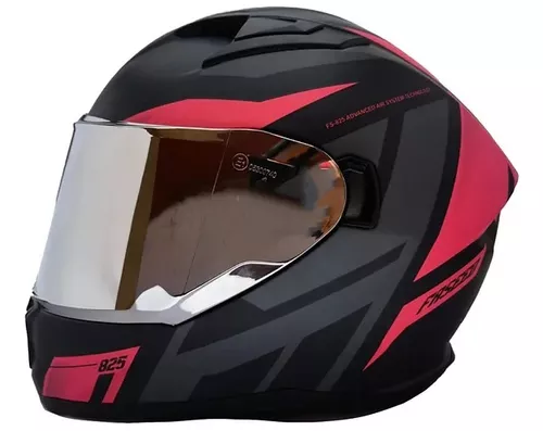 Casco Para Moto Jet 3-4 FS-735 City Rojo-Negro - Tienda Moto Rider México