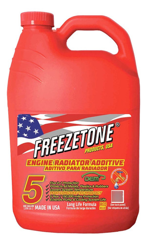 Liquido Refrigerante Freezetone 3,79 Lts. Rojo Importado Usa