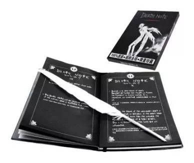 Caderno Death Note Com Caneta Pena