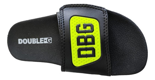 Chinelo Slide Double-g Preto/verde Fluor Ref: Dgsv0011