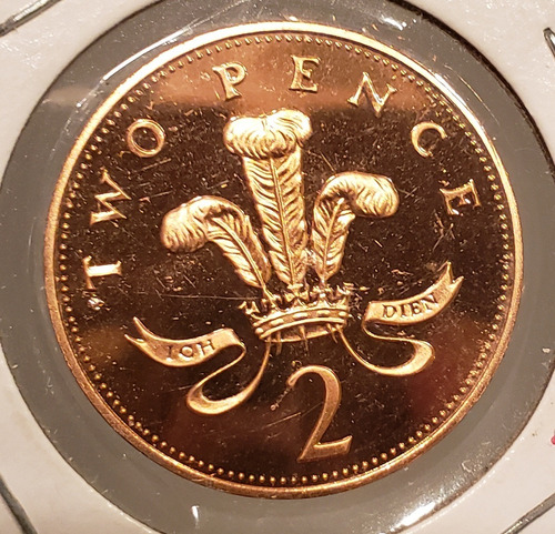 Moeda Inglaterra 2 Pence 1987 Proof (Usado)