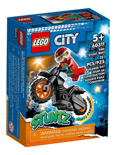 Juguete Lego City Moto Acrobatica Fuego 11 Piezas Febo