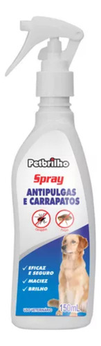 Kit Shampoo Condicionador + Spray Antipulgas Dog Pet Cor Branco