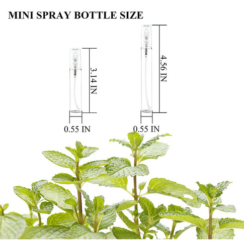 70pcs 10ml Mini Botellas Spray Perfume Vidrio Recargables