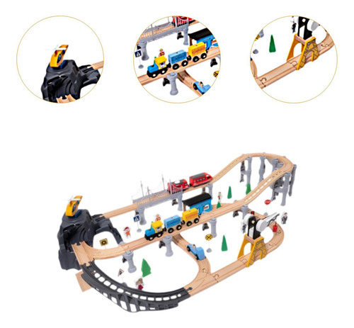 Juegos De Trenes Y Vías Juguete De Construcción De Madera