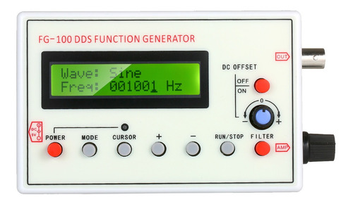 1hz-500khz Fg-100 Dds Generador De Señal Funcional Sine