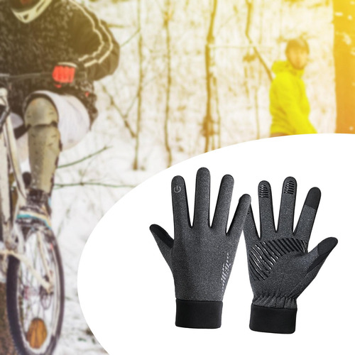 Guantes De Invierno Antideslizantes Y Cálidos Para Gris M