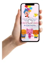 Comprar Video Invitación Animada Plim Plim Rosa Colores Pasteles Plim Plim Rosa
