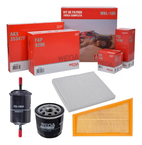 Kit De Filtros Fiesta 1.6 16v Sigma 2014 A 2019 - Wkl160
