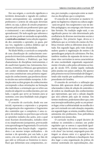 Saberes e Incertezas Sobre o Currículo, de Sacristán, José Gimeno. Editorial PENSO, capa mole em português, 2013