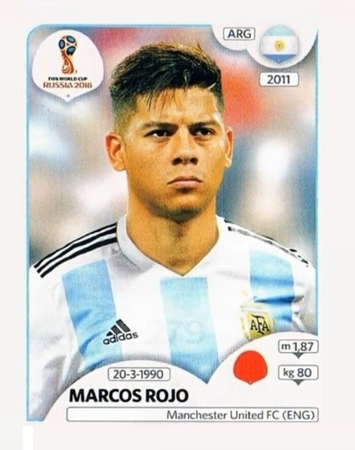 Lámina Album Mundial Rusia 2018 / Marcos Rojo #279