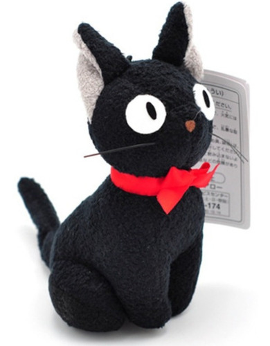 Juguete Peluche Gato Negro Suave Lindo Llavero Muñeco Moño