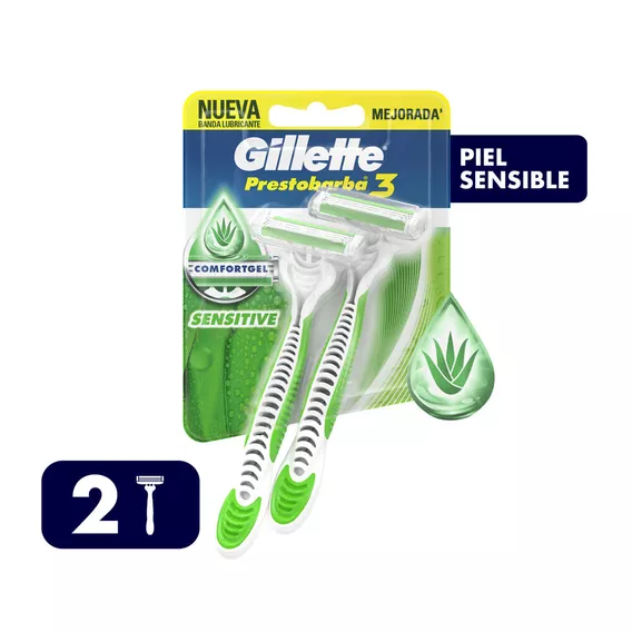 Máquina De Afeitar Gillette Prestobarba Sensitive 2 U