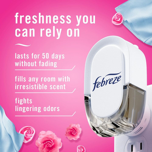 Febreze Ambientador Enchufable, Kit De Inicio De Aceite Perf