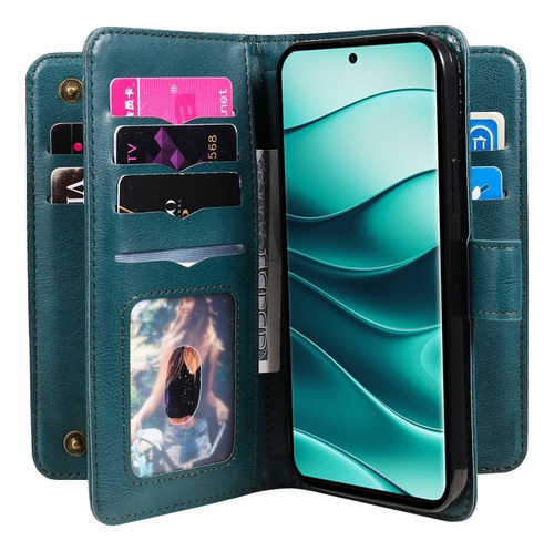 Funda Tipo Billetera Multifuncional Para Redmi Note 14 Pro+
