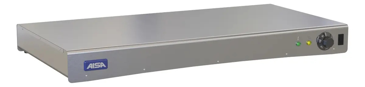Pista quente aisa para lanches em aço inox 40x80cm elétrica retangular