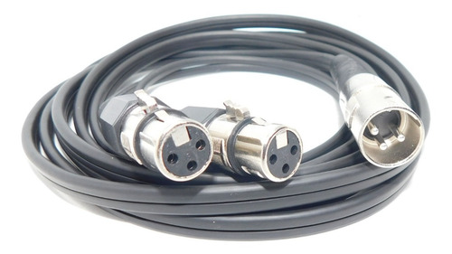 Imagen 3 de 3 de Cable Adaptador Canon Macho A 2 Canon Hembras Mono X 3 Mts
