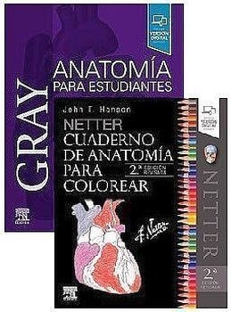 Paq. Gray Anatoma P/est.4ed.+netter Cuad.anatoma P/colore