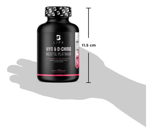 Myo Y D-chiro Inositol Ratio 40:1 de 120 Cápsulas Inositol Platinum B Life