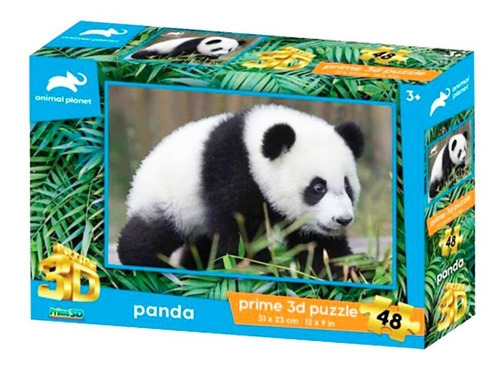 Puzzle Prime 3d Panda 48 Pcs - Animal Planet - Vamos A Jugar